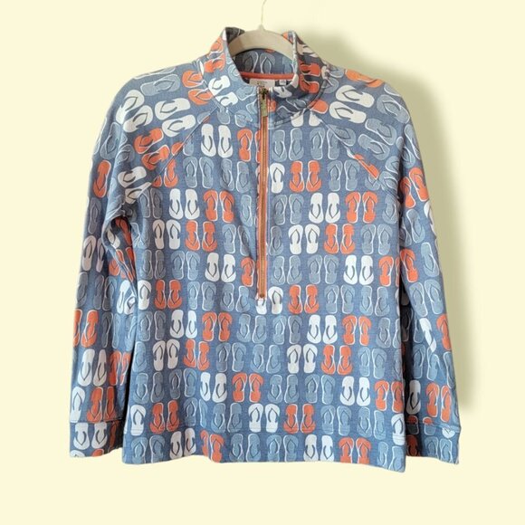 Crown & Ivy Flip Flop Design Casual Cute Jacket Long Sleeves in Size PS - Picture 1 of 5